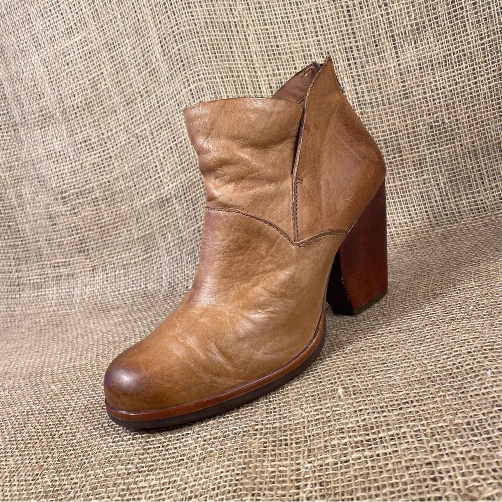 Korks ease Ankle boots booties soft leather brown Leather cushioned 10 M - Picture 2 of 10